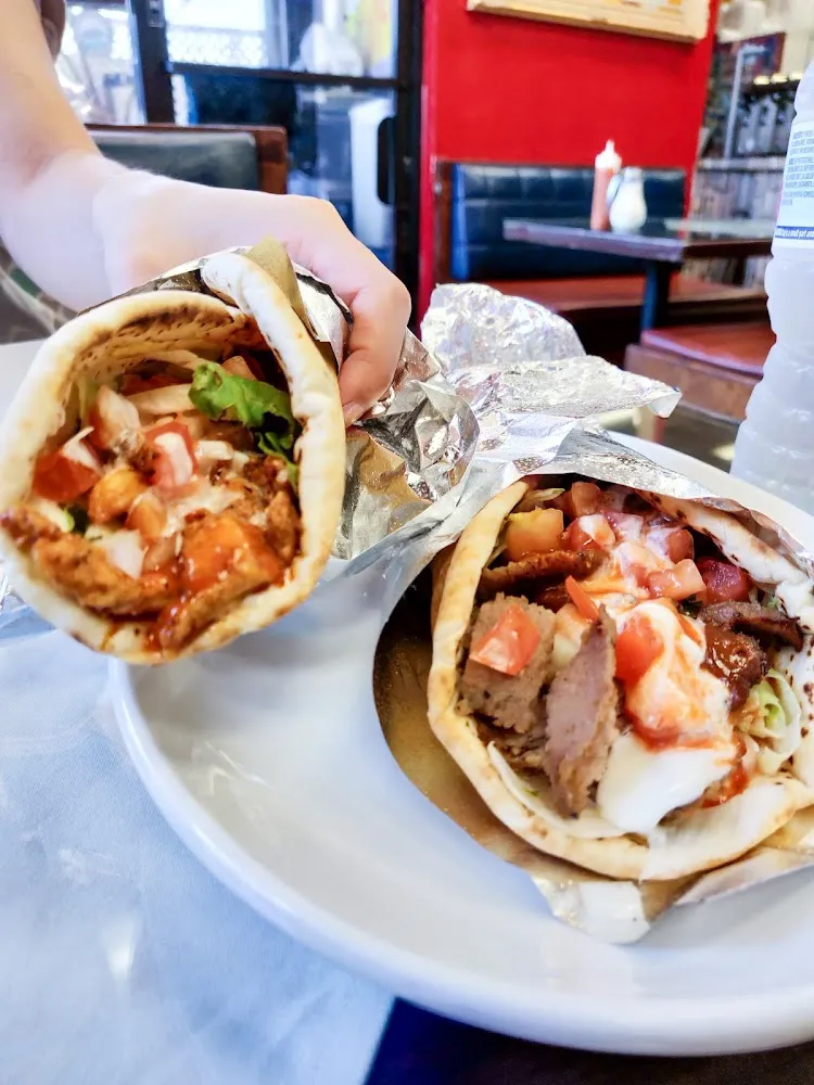 Chicken Shawarma and Lamb Gyro